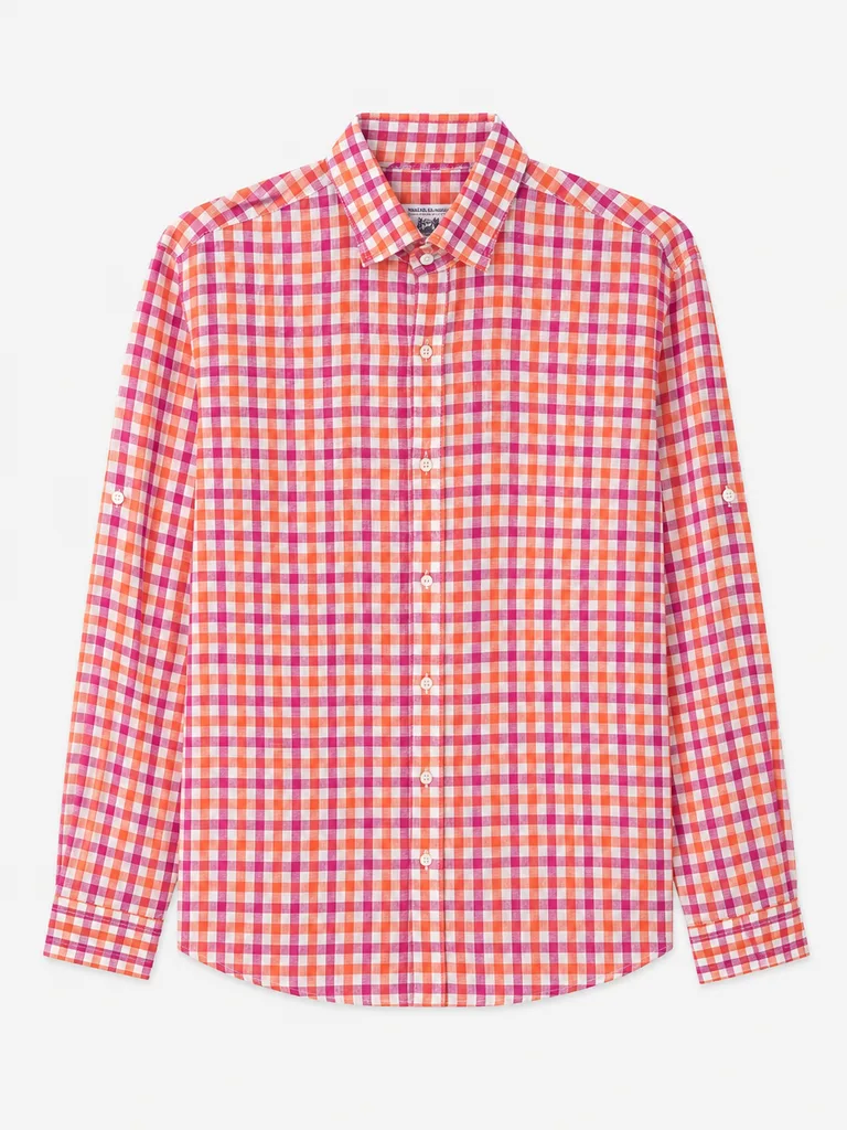 Tommaso Men's Gingham Button-Up Shirt